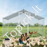 Didelis metalinis paukščių aptvaras  2 x 3 x 2 m su stogu - Image 7
