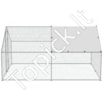 Didelis metalinis paukščių aptvaras 3 x 3,93 x 1,99 m su stogu - Image 8