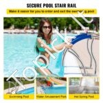 Baseino turėklas – 76,2 x 76,2 cm, nerūdijančio plieno, iki 170 kg apkrova - Image 2