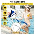 Baseino turėklas – 76,2 x 76,2 cm, nerūdijančio plieno, iki 170 kg apkrova - Image 3