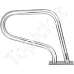 Baseino turėklas – 76 x 56 cm, nerūdijančio plieno rankena su apsauginiu užvalkalu - Image 8