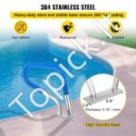 Baseino turėklas – 81,2 x 58,4 cm, nerūdijantis plienas, iki 113 kg apkrova - Image 4