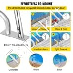 Baseino turėklas – 81,2 x 58,4 cm, nerūdijantis plienas, iki 113 kg apkrova - Image 5