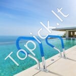 Baseino turėklas – 81,2 x 58,4 cm, nerūdijantis plienas, iki 113 kg apkrova - Image 8