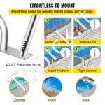 Baseino turėklas – 98,9 x 81,3 cm, nerūdijantis plienas, iki 113 kg apkrova - Image 5