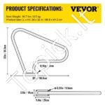 Baseino turėklas – 98,9 x 81,3 cm, nerūdijantis plienas, iki 113 kg apkrova - Image 7