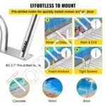 Baseino turėklas – 121,9 x 91,5 cm, nerūdijančio plieno, su apsauginiu užvalkalu - Image 5