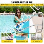 Nerūdijančio plieno baseino turėklas – 137 x 91,4 cm, iki 113 kg apkrova - Image 2