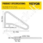 Nerūdijančio plieno baseino turėklas – 137 x 91,4 cm, iki 113 kg apkrova - Image 7