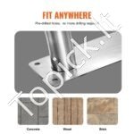 Baseino turėklas – 805 x 100 x 585 mm, nerūdijantis plienas, iki 100 kg apkrova - Image 5