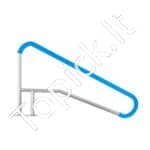 Baseino turėklas – 1420 x 945 x 100 mm, nerūdijantis plienas, iki 113,4 kg apkrova - Image 9