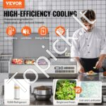 Šaldytuvo pagardinimo stotis su stiklo apsauga, 102 cm, 304 nerūdijantis plienas. - Image 8