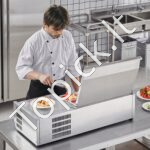 Šaldytuvo pagardinimo stotis su stiklo apsauga, 102 cm, 304 nerūdijantis plienas. - Image 2