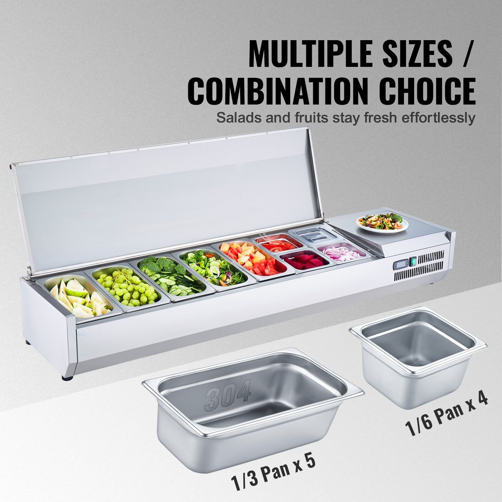 de_BXGZLZDWT71YA9AG7V2_original_img-v1_refrigerated-condiment-station-f2 Stalviršio šaldytuvo stotis, 165 W, nerūdijančioji apsauga, 180 cm. - Image 7