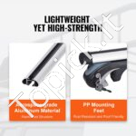 Universalus stogo bagažinės skersiniai 1370 x 72 x 106 mm 91 kg - Image 4