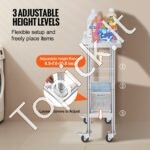 Nerūdijančio plieno komercinis darbo stalas, 610 x 381 x 1006 mm, su ratukais. - Image 5