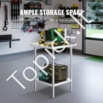 Nerūdijančio plieno darbo stalas, 610x610x864 mm. - Image 6