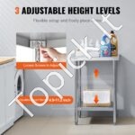 Nerūdijančio plieno darbo stalas, 610x610x864 mm. - Image 5