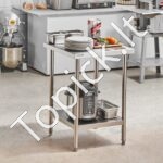 Nerūdijančio plieno darbo stalas, 610x610x864 mm. - Image 2