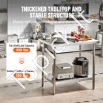 Nerūdijančio plieno darbo stalas, 610 x 914 x 914 mm. - Image 7