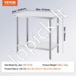 Komercinis darbo stalas, 610 x 914 x 864 mm. - Image 3