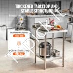 Nerūdijančio plieno darbo stalas, 610x610x914 mm. - Image 7