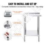 Nerūdijančio plieno darbo stalas, 610x610x914 mm. - Image 4
