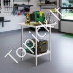 Nerūdijančio plieno darbo stalas, 610x610x914 mm. - Image 2