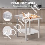 Nerūdijančio plieno darbo stalas, 610 x 610 x 660 mm. - Image 6