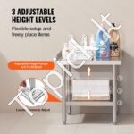 Nerūdijančio plieno darbo stalas, 610 x 610 x 660 mm. - Image 5