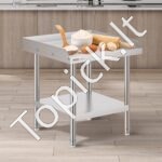 Nerūdijančio plieno darbo stalas, 610 x 610 x 660 mm. - Image 2