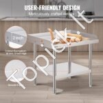 Nerūdijančio plieno darbo stalas, 610x711x660mm - Image 6