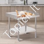 Nerūdijančio plieno darbo stalas, 610x711x660mm - Image 2