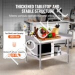 Nerūdijančio plieno darbo stalas, 762x914x660 mm - Image 7