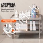 Nerūdijančio plieno darbo stalas, 762x914x660 mm - Image 5