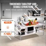 Nerūdijančio plieno darbo stalas, 762x1524x660 mm - Image 7