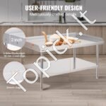 Nerūdijančio plieno darbo stalas, 762x1219x660 mm - Image 6