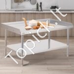 Nerūdijančio plieno darbo stalas, 762x1219x660 mm - Image 2