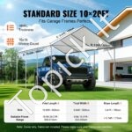 Lauko palapinė automobiliui 3 x 6 m balta - Image 3