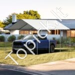 Lauko palapinė automobiliui 3 x 6 m balta - Image 7