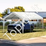 Lauko palapinė automobiliui 3 x 6 m balta - Image 7