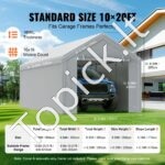 Garažo palapinės pastogė automobiliui, atspari vandeniui 3 x 6 m - Image 3