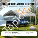 Lauko palapinės automobiliui 3 x 6 m pilka - Image 2