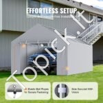 Šoninė siena/tentas automobiliui be stogo 3,7 x 6 m - Image 4