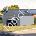 Garažo palapinės pastogė automobiliui 3,9 x 6 m pilka - Image 7