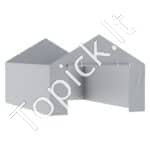 Garažo palapinės pastogė automobiliui 3,9 x 6 m pilka - Image 8