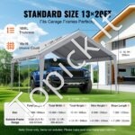 Garažo stogo palapinės pastogė automobiliui 3,9 x 6 m - Image 3