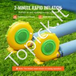 Mobili pripučiama automobilių garažo palapinė/kamera 7x4x2,75m su 750 W + 480 W galingais pūtikliais - Image 2