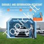 Mobili pripučiama automobilių garažo palapinė/kamera 7x4x2,75m su 750 W + 480 W galingais pūtikliais - Image 3