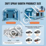 Mobili pripučiama automobilių garažo palapinė/kamera 8 x 4,5 x 3,3 m - Image 7